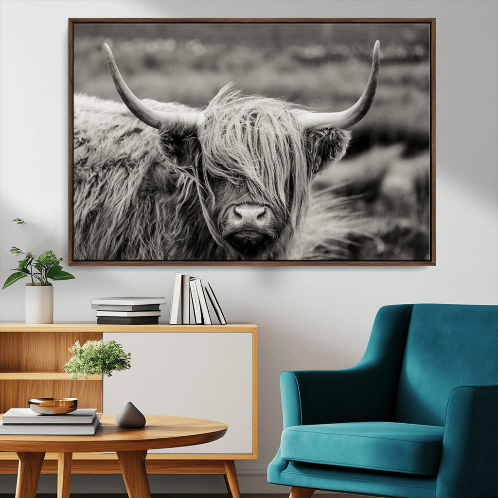 Cow Focus Canvas Wall Art Print