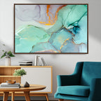 Colorful Marble Fluid Effect Canvas Wall Art Print
