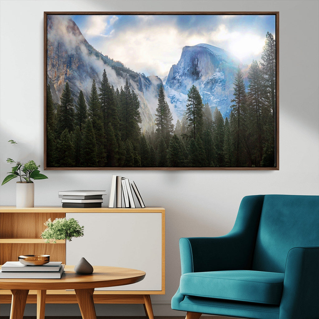 Half Dome Yosemite California Wall Art Canvas Print El Capitan