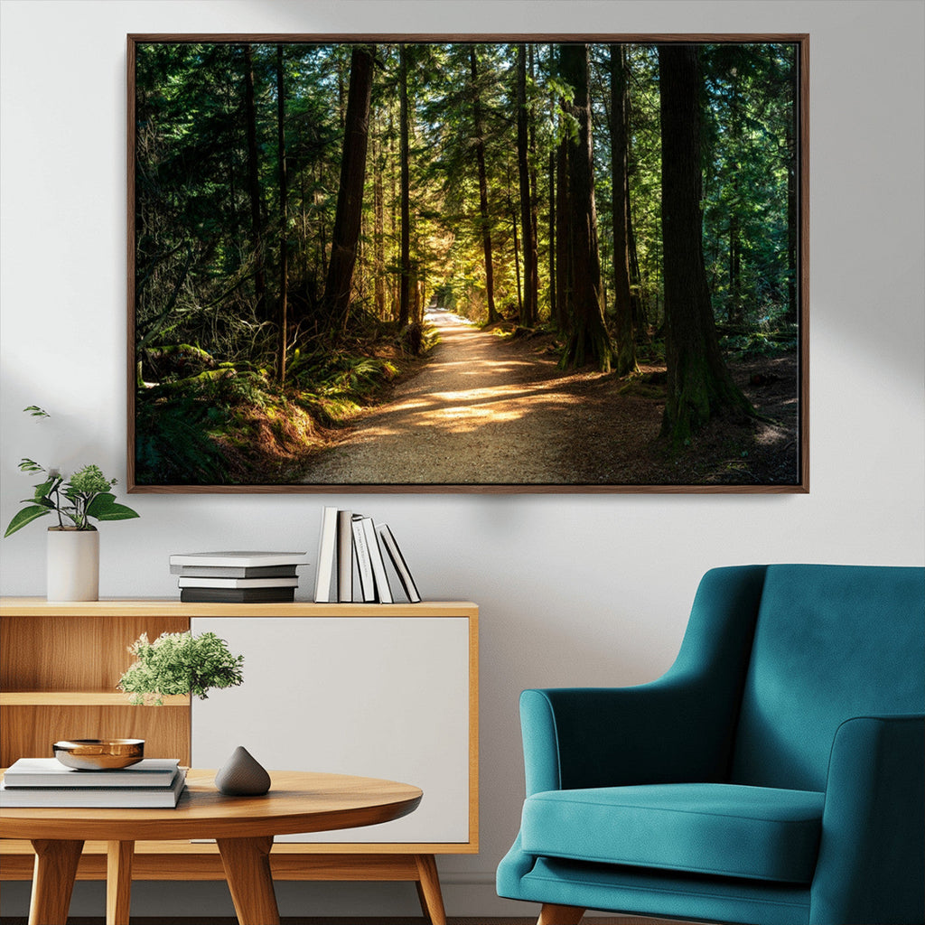 Natural Landscape Wall Art Relaxing Forest Canvas Print