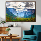 Yosemite Park Half Dome 3 Panel Canvas Print | Large Giclée Landscape Wall Art