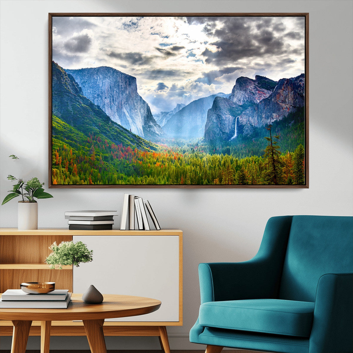 Yosemite Park Half Dome 3 Panel Canvas Print | Large Giclée Landscape Wall Art