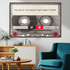 Music Cassette Iconic Wall Art Canvas Print