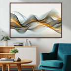 Abstract Wave Canvas Wall Art | Fluid Contemporary Elegance in Motion