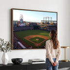 Colorado Rockies Coors Field Wall Art Canvas Print, MLB Baseball Stadium