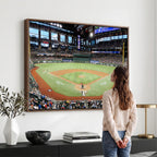 Texas Rangers Baseball Team Print, Arlington Globe Life Field Stadium Wall Art