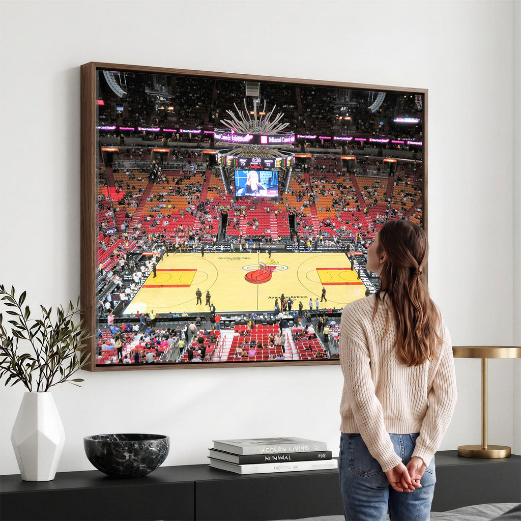 Miami Heat Basketball Team Print Wall Art, Kaseya Center