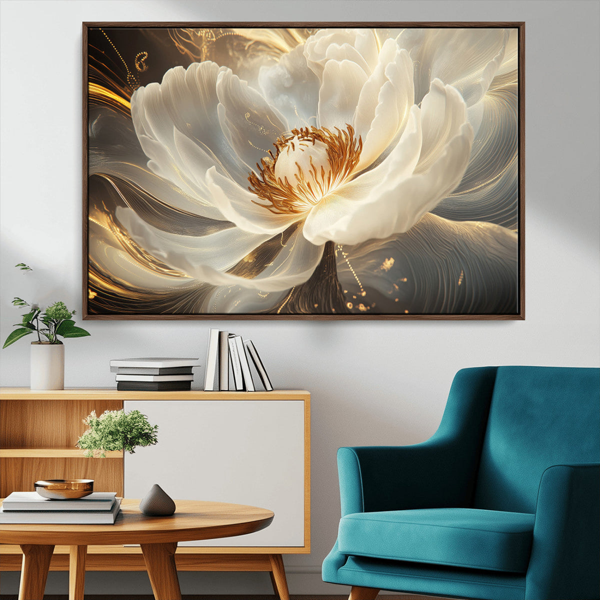 Abstract Floral Wall Art Canvas Print