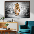 Jaguar Wall Art Canvas Print, Majestic Big Cat in Focused Pursuit