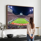Wolfpack Football Team Print, Raleigh Carter-Finley Stadium