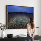 University of Michigan Wolverines Football Team Print, Ann Arbor, Home Bar Wall Decor
