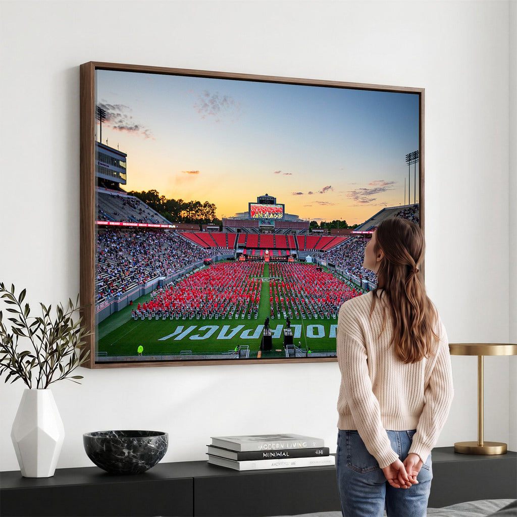 NC State Wolfpack Football Team Print Wall Art, Raleigh