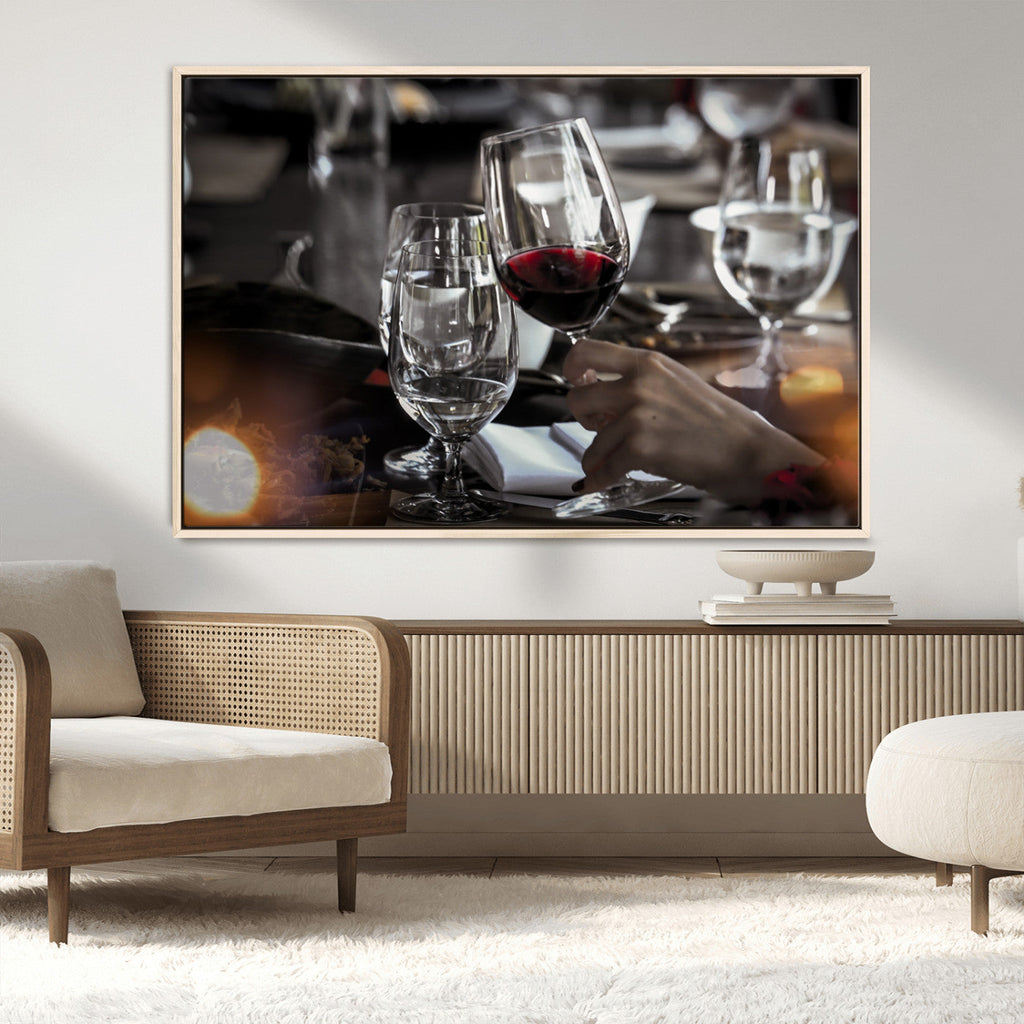 Red Wine and Glass Canvas Print