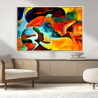 Human Love Figures Abstract Wall Art Canvas Print