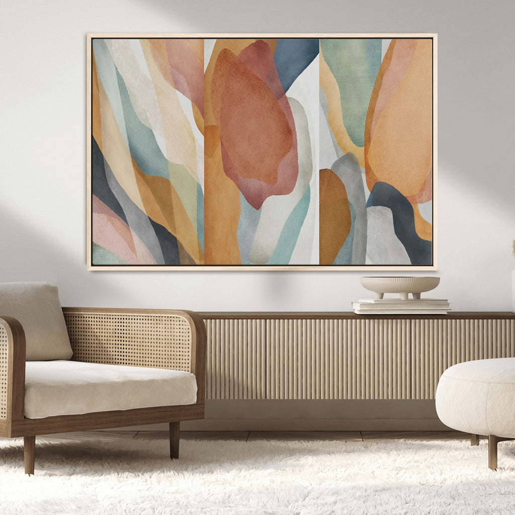Boho Wall Art Canvas Print Set, Watercolor Boho Wall Art