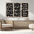 Canvas Print Wall Art Abstract Art Boho, Framed Boho Art
