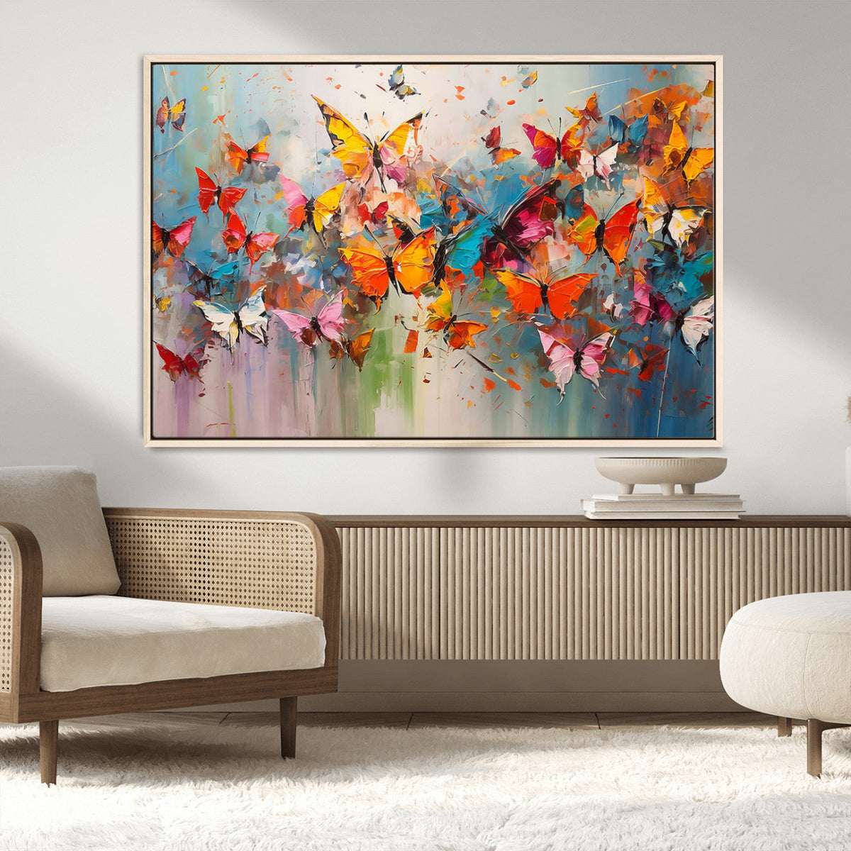 Abstract Butterfly Wall Art Canvas Print