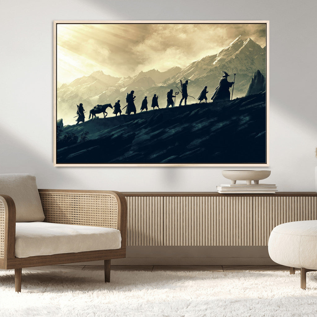 Fellowship Journey Wall Art | Fantasy Adventure Canvas Print