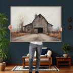Farmhouse Rustic Barn Wall Art Canvas Print, Framed and Ready to Hang