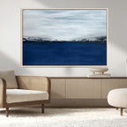 Navy Blue Abstract Wall Art Canvas Print