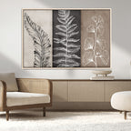 Minimalist Botanical Wall Art Canvas Print, Framed and Ready to Hang
