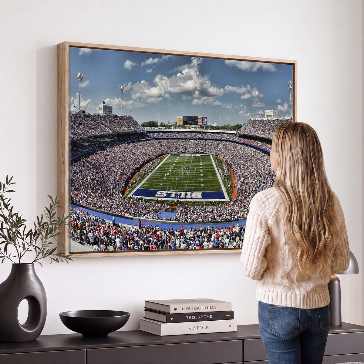 Buffalo Bills Highmark Stadium Wall Art Canvas Print, Bills Game Day Decor