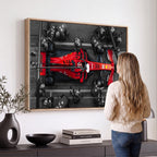 Ferrari Pit Stop Canvas Wall Art | Precision and Speed