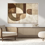 Wabi Sabi Geometric Wall Art | Abstract Modern Minimalist Canvas Print