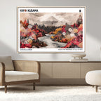 Yayoi Kusama Wall Art Canvas Print, Framed Large Abstract Kusama Polka Dot Art, Modern Home Office Decor