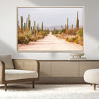 Desert Cactus Wall Art | Framed Southwestern Canvas Artwork