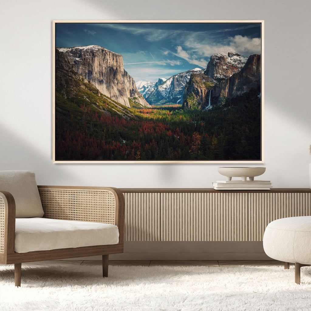 Yosemite National Park Wall Art Canvas Print, Framed El Capitan Mountain Landscape