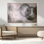 Abstract Grey Gold Wall Art | Modern Geometric Canvas