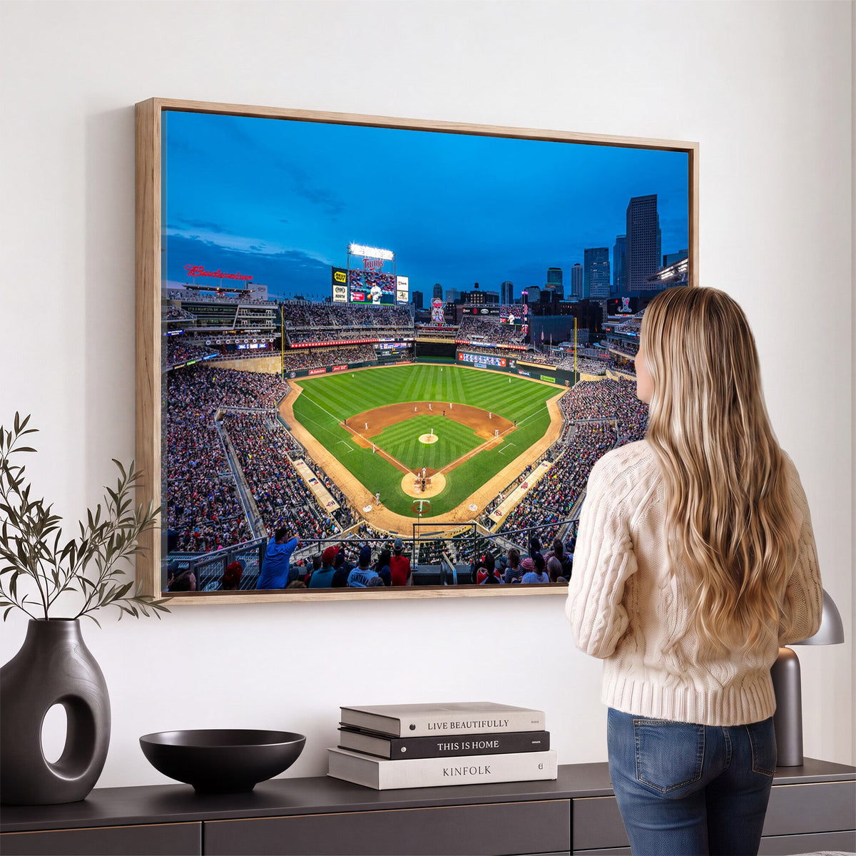 Target Field Stadium Wall Art Canvas Print, Minnesota Twins