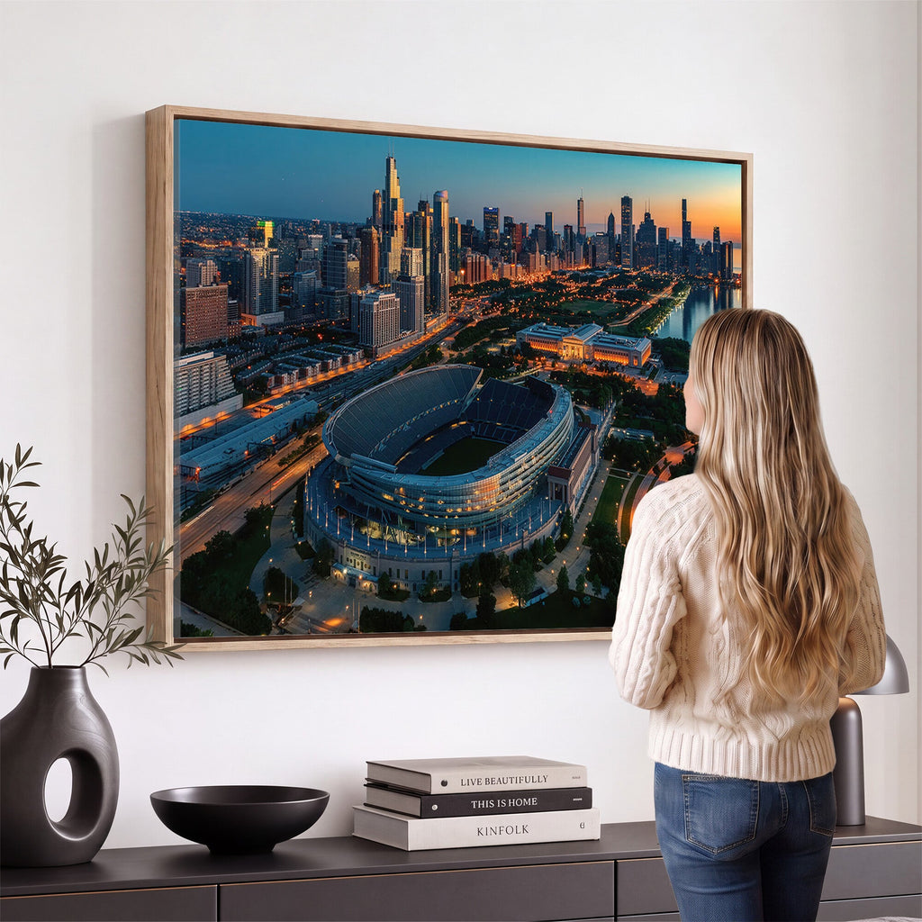Chicago Bears Soldiers Field Wall Art Canvas Print