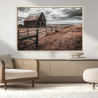 Rustic Weathered Barn Wall Art Canvas Print