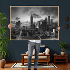 Atlanta Skyline Wall Art Canvas Print, Atlanta Downtown Night Cityscape