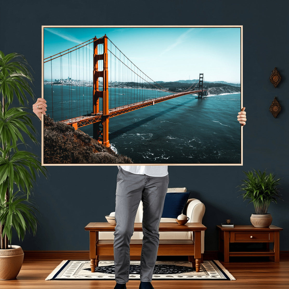 Golden Gate Bridge Wall Art Canvas Print | San Francisco Landmark Photography