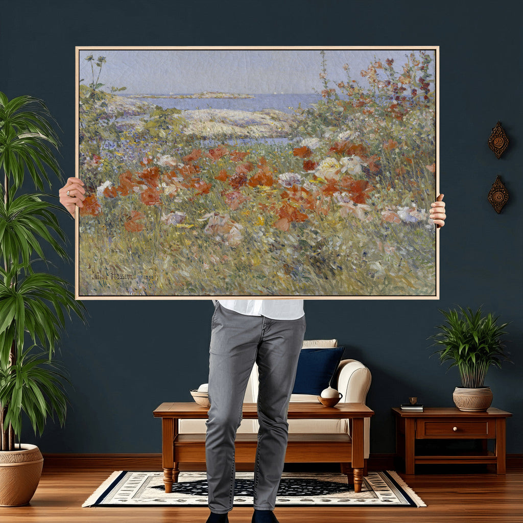 Childe Hassam Celia Thaxter Garden Canvas | 1890 American Impressionist Print