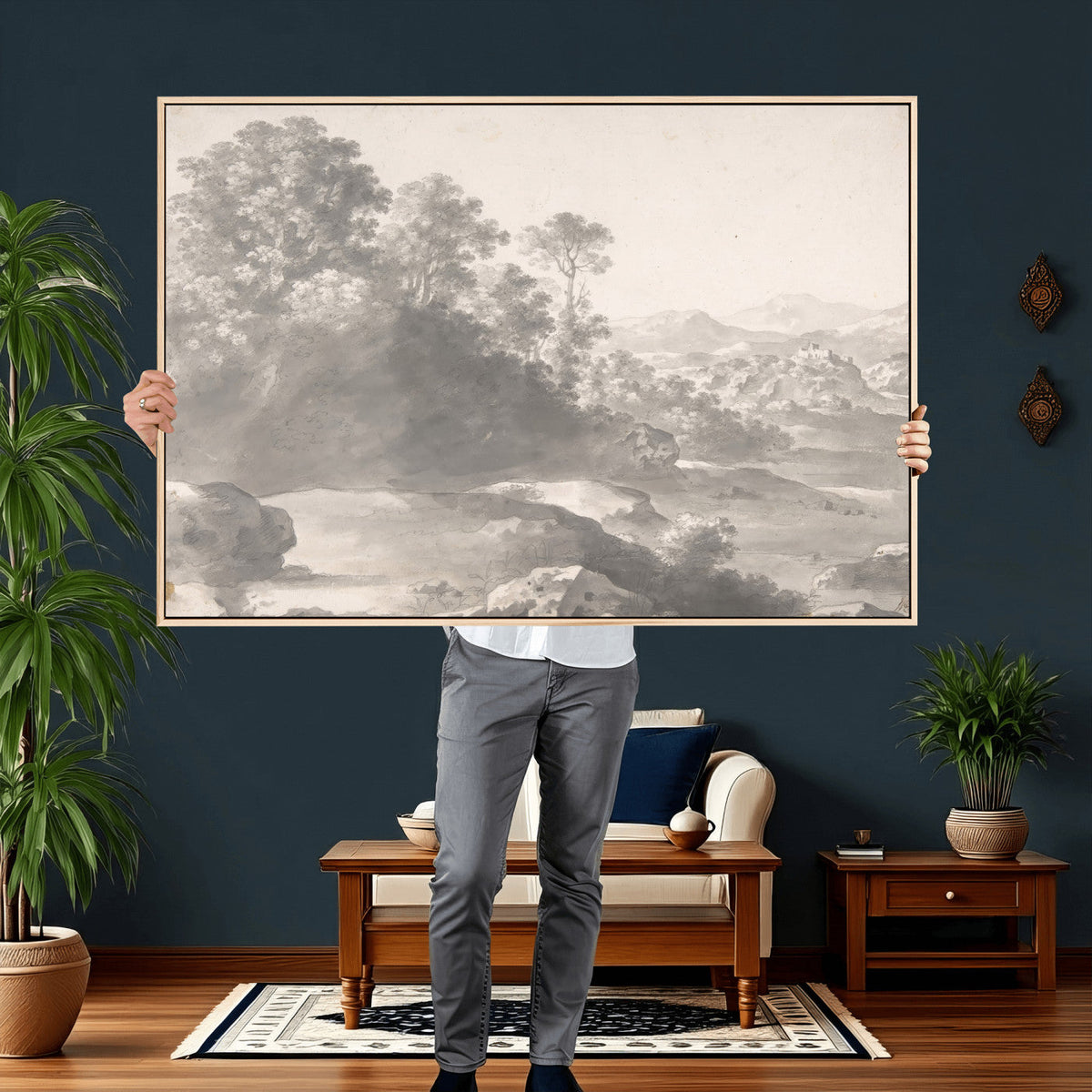 Van Poelenburch Landscape Canvas Wall Art | Dutch Golden Age