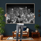 Charlotte Skyline Canvas Wall Art Print | North Carolina Cityscape
