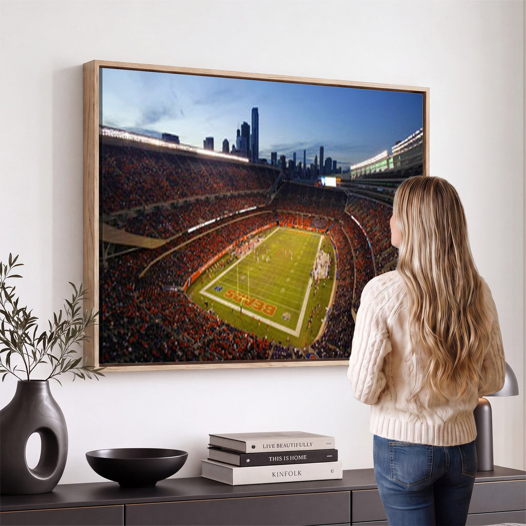 Chicago Bears Soldier Field Canvas Wall Art, NFL Stadium Panorama