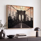 Brooklyn Bridge Canvas Wall Art, New York City Skyline Photography