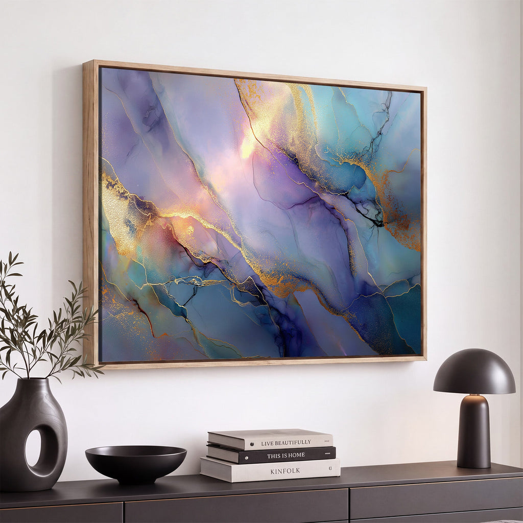 Colorful Abstract Canvas Wall Art Print, Vibrant Popup Color Art Print
