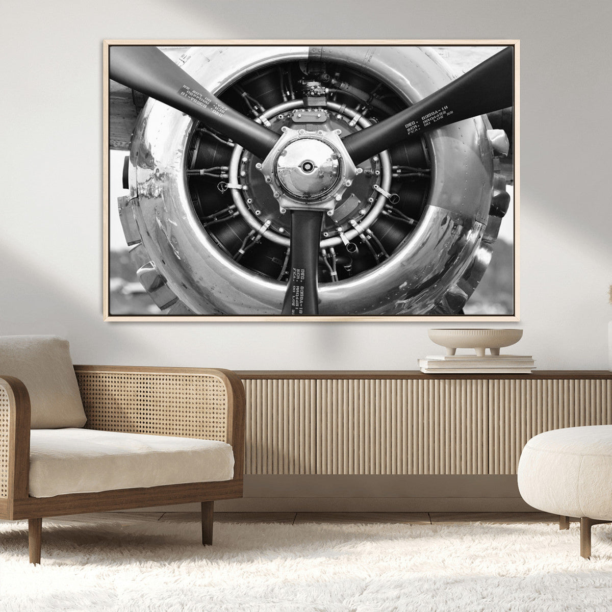 Vintage Airplane Wall Art Canvas Print