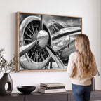 Vintage Antique Airplane Wall Art Canvas Print