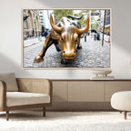 Charging Bull Wall Art Canvas Print