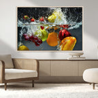 Kitchen Vegetables World Wall Art Canvas Print