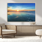 Blue Sky and Beach Wall Art Canvas Print