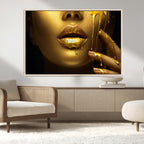 Gold and Women Wall Art Canvas Print