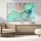 Colorful Marble Fluid Effect Canvas Wall Art Print